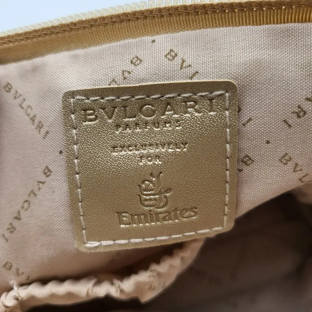 Bvlgari Parfums Gold Cosmetic Pouch for Emirates Airlines First & Business Class